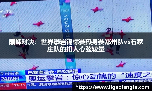 巅峰对决：世界攀岩锦标赛热身赛郑州队vs石家庄队的扣人心弦较量