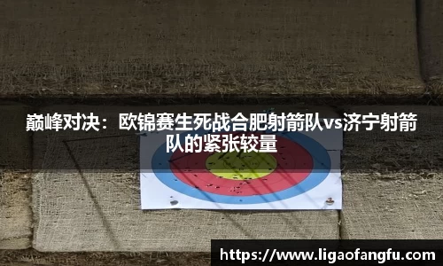 巅峰对决：欧锦赛生死战合肥射箭队vs济宁射箭队的紧张较量